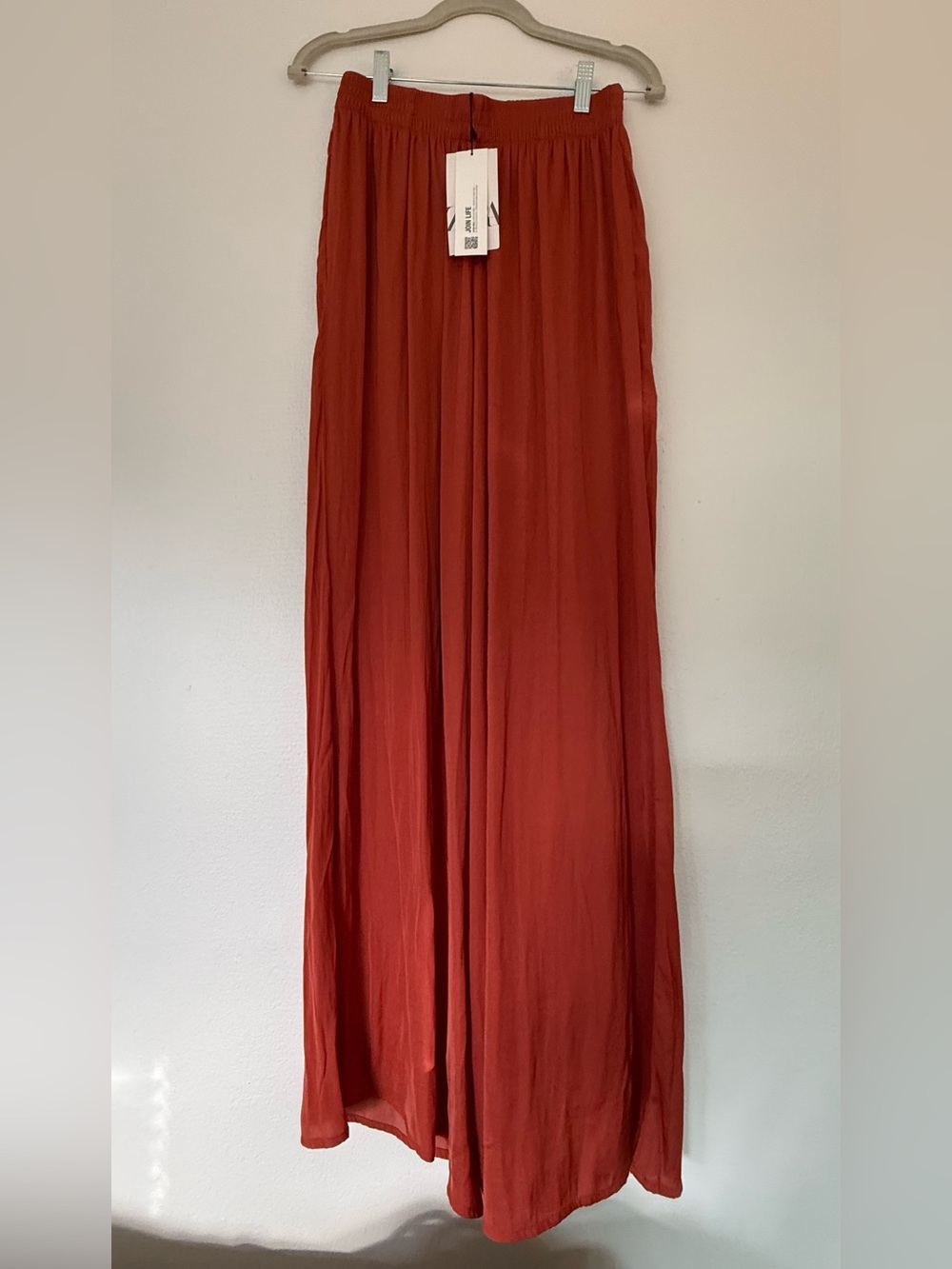 Zara Wide-Leg Palazzo Pants in Burnt Orange